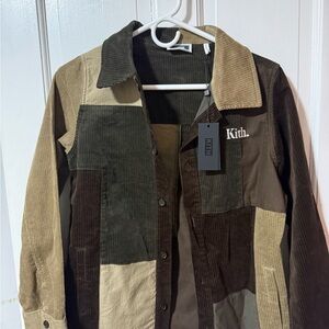 Kith Patchwork Corduroy Shirt Jacket - Olive, Khaki & Brown